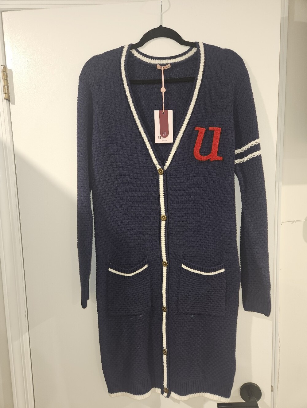 Navy Cardigan Dress